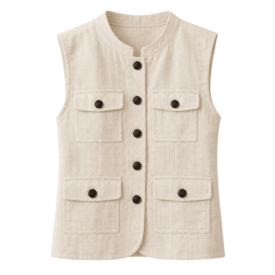 Linen Sleeveless Blouse