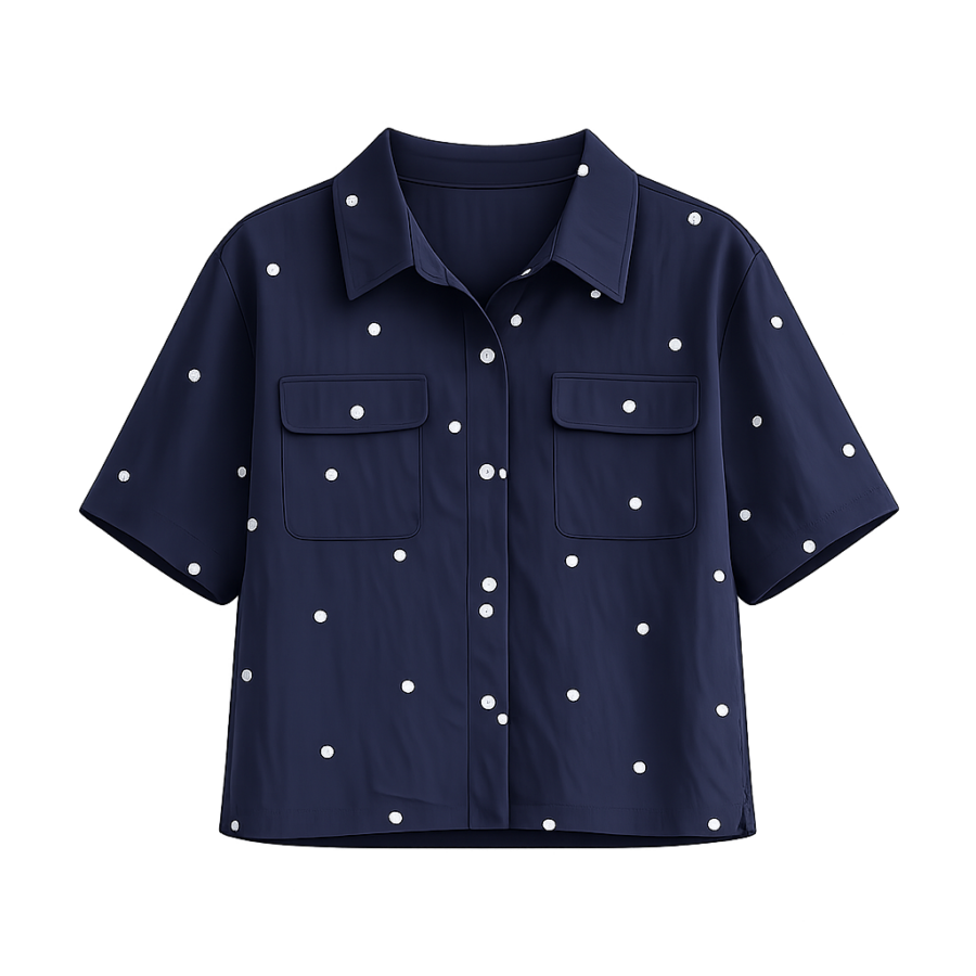 Navy Essential Short-Sleeve Shirt