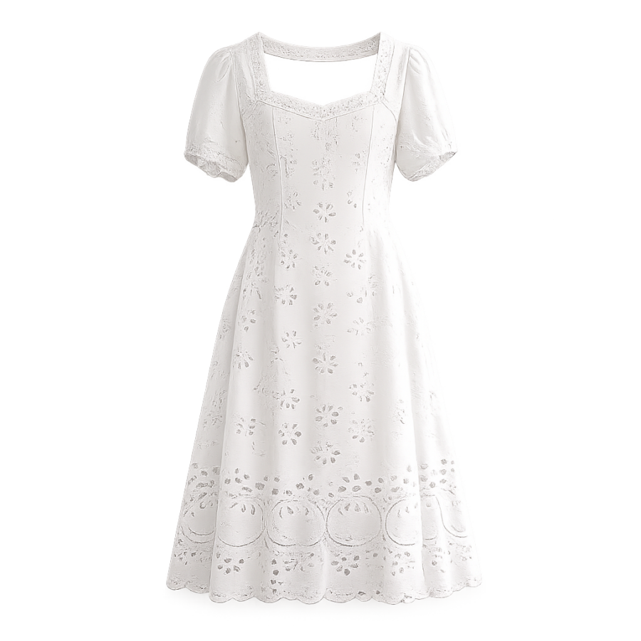 Flowing White Summer Maxi Dress