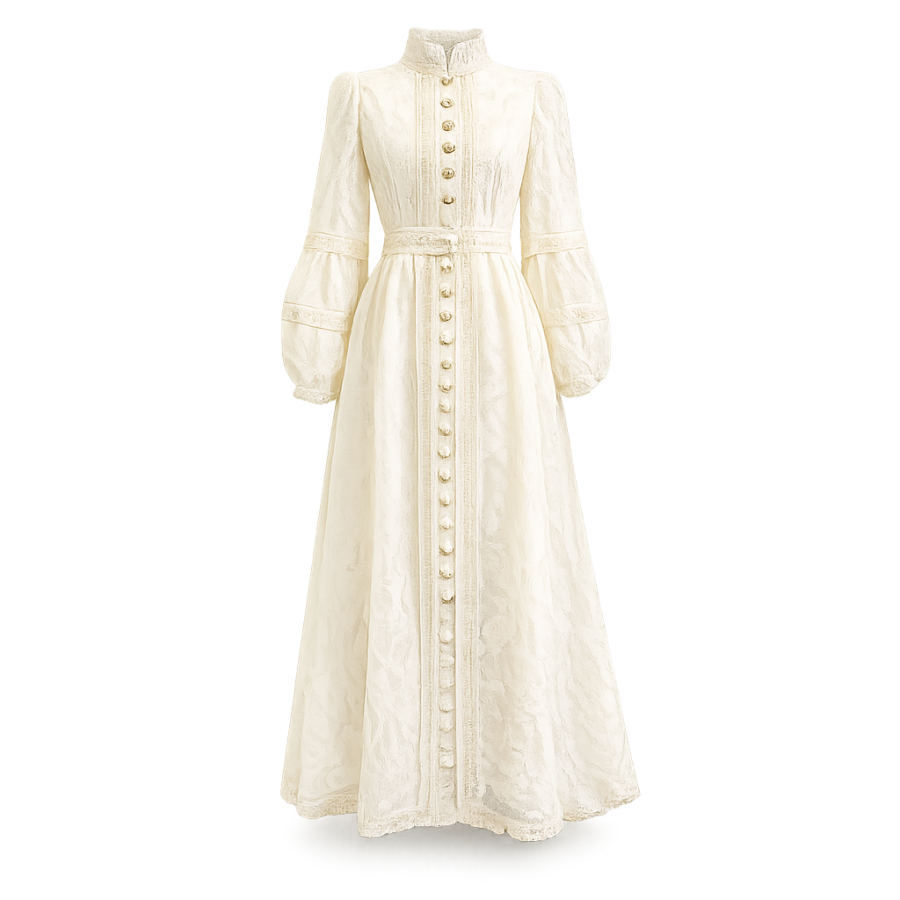 Luxe Apricot Pleated Maxi Dress