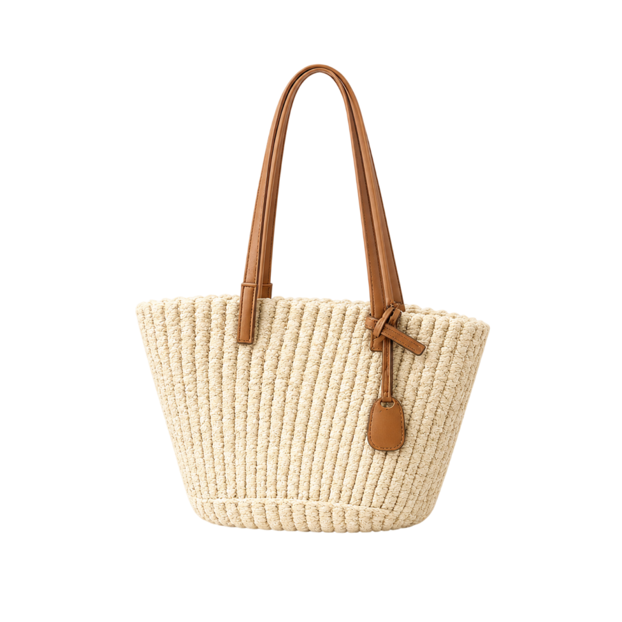Woven Straw Market Tote
