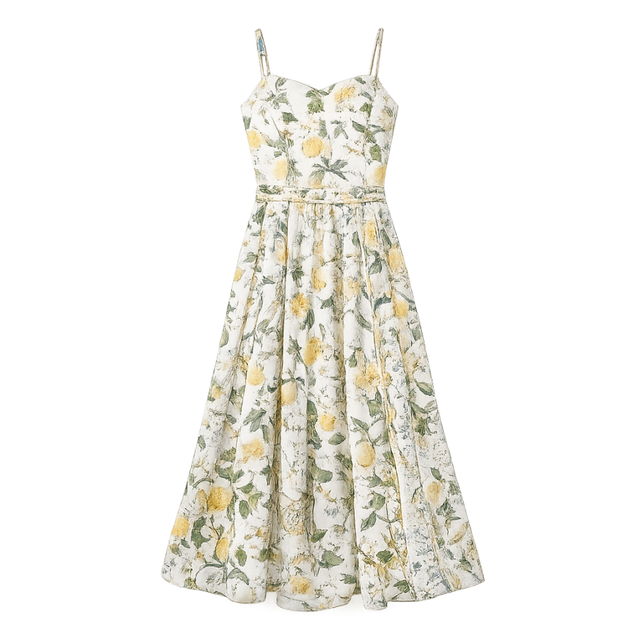 Wildflower Print Tiered Midi Dress