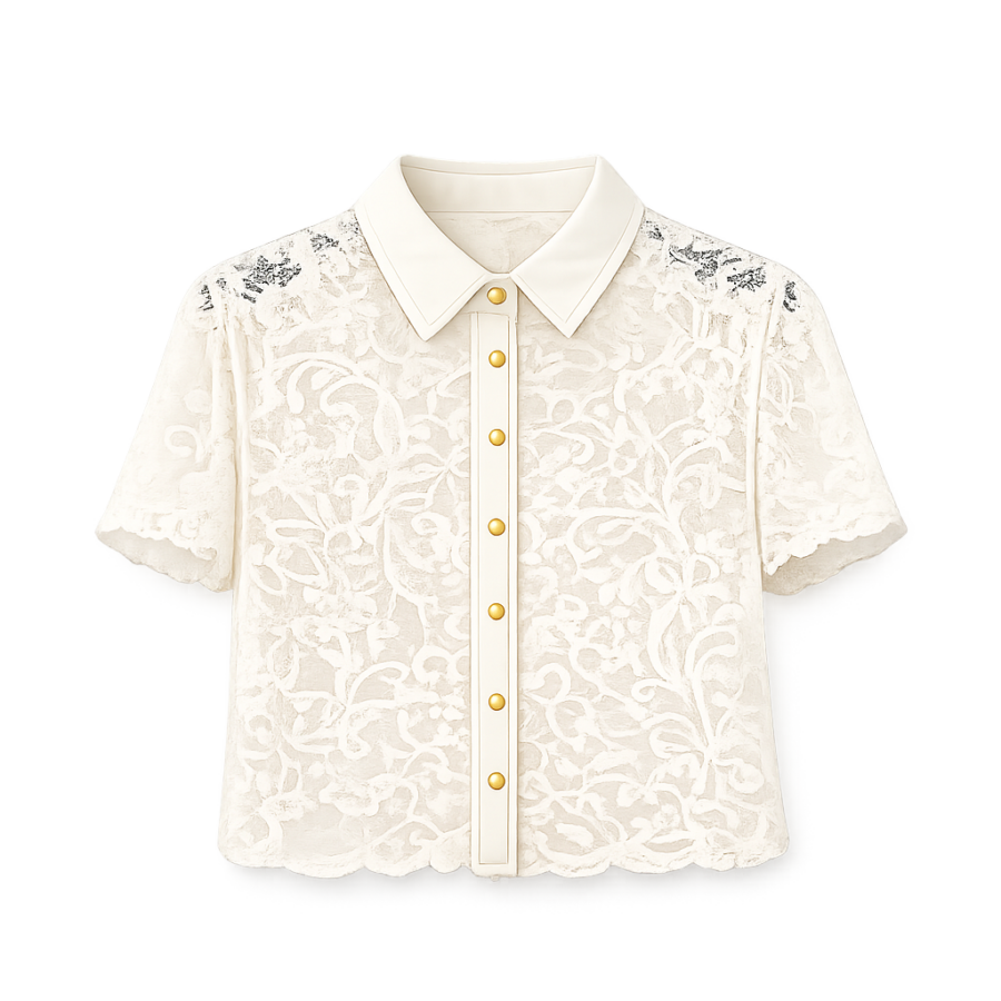 White Crochet Lace Top