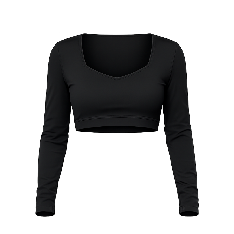Parece Facil Energy Sport Bra Long Sleeve Black
