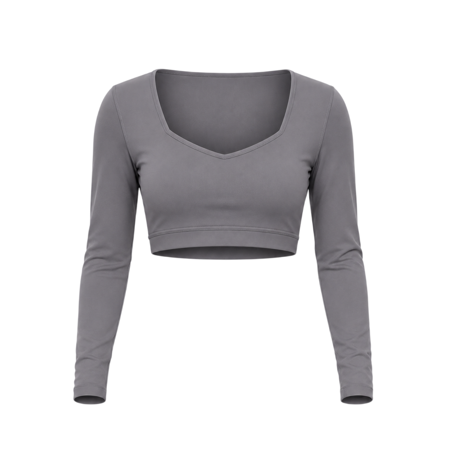 Parece Facil Energy Sport Bra Long Sleeve Gray
