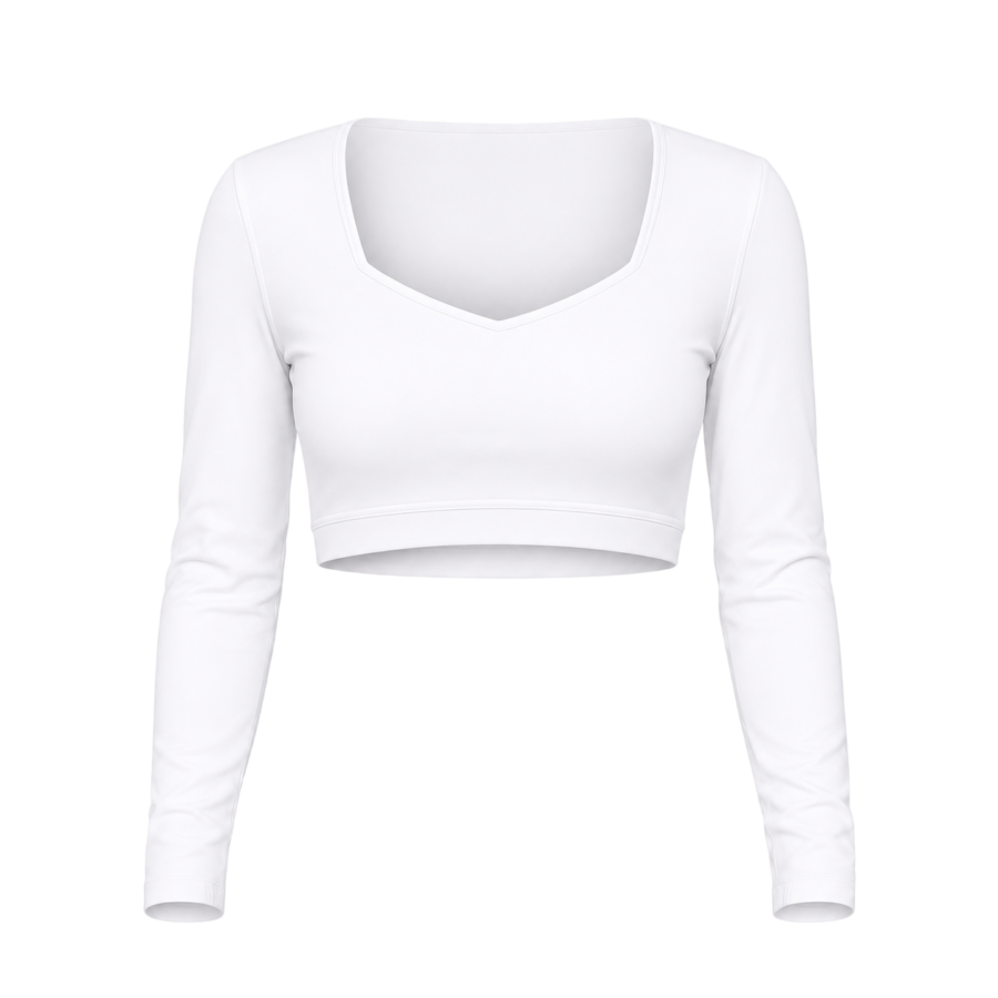 Parece Facil Energy Sport Bra Long Sleeve Off white